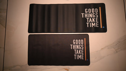 Good Things Take Time Desk Mat