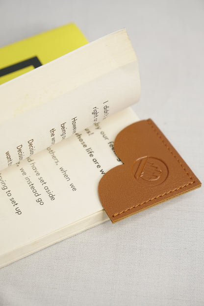 Heart Leather Bookmark