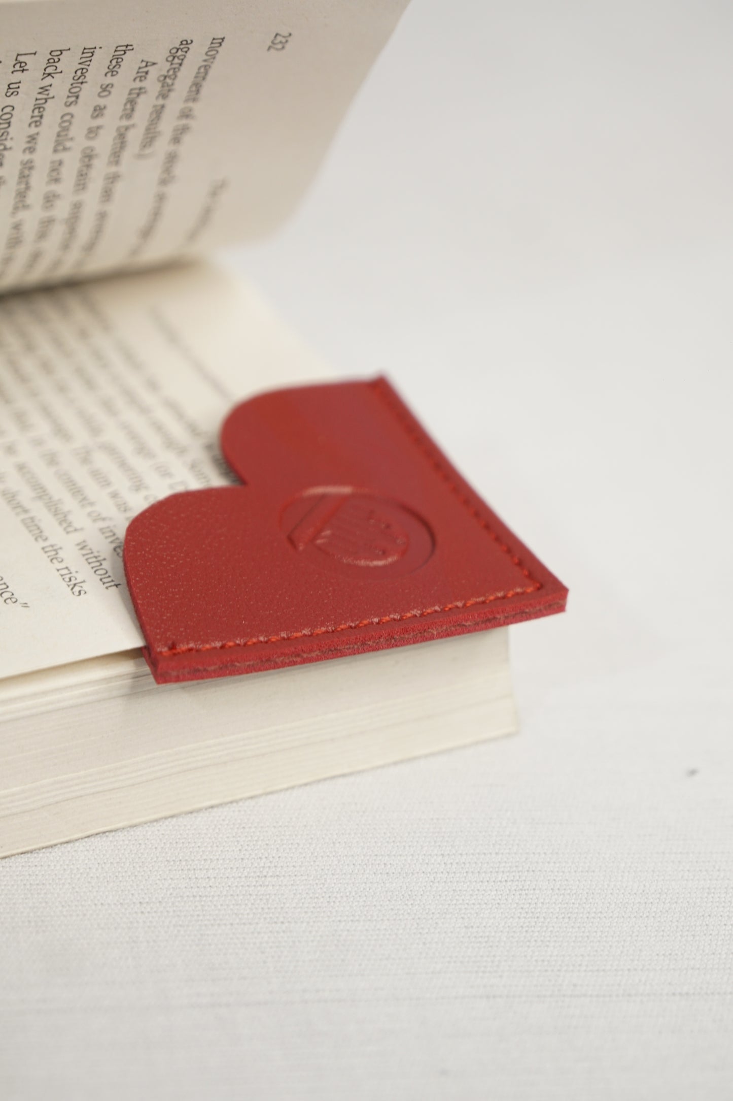 Heart Leather Bookmark