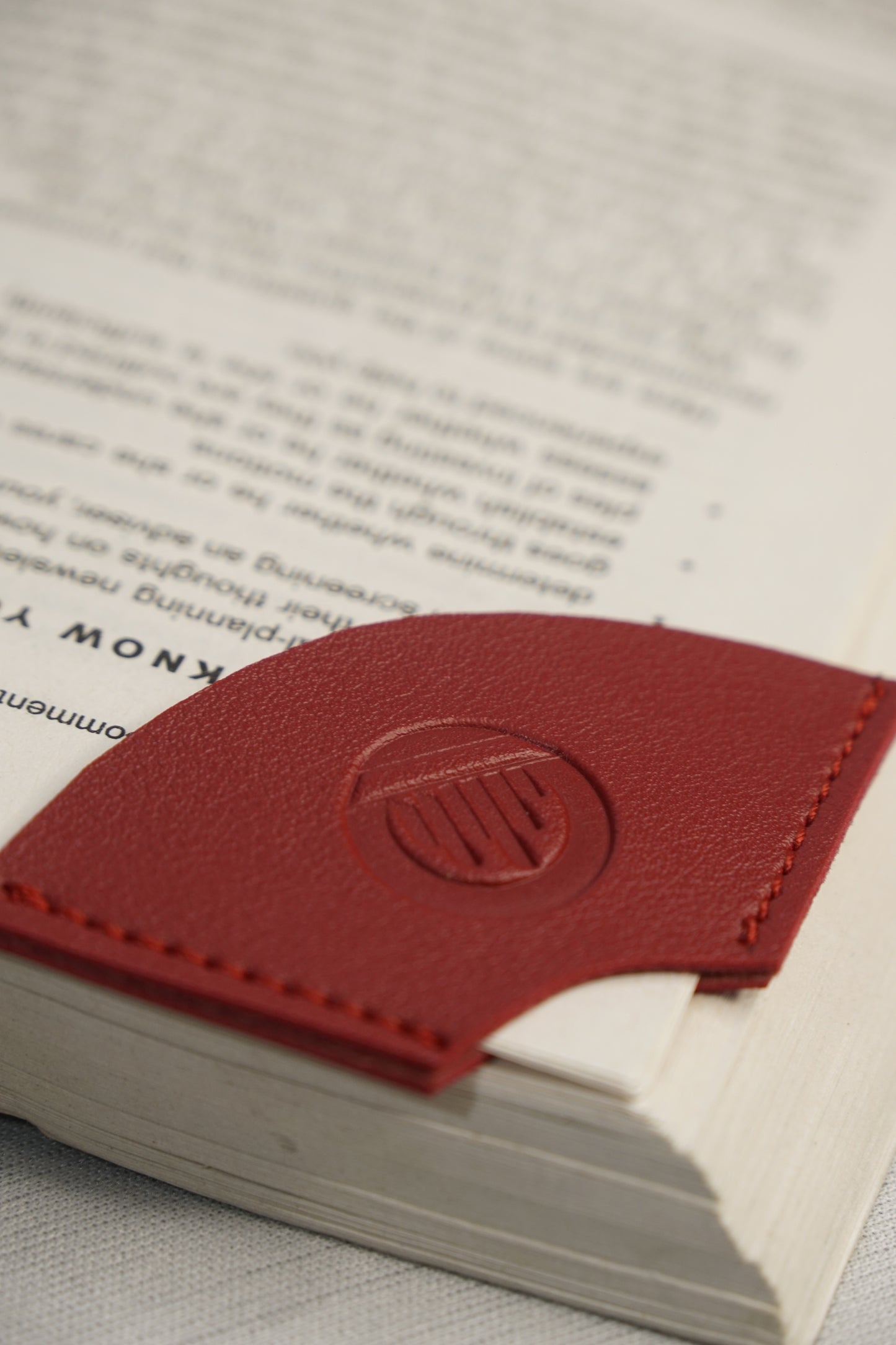 Half Moon Leather Bookmark